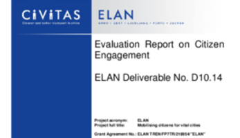 CIVITAS ELAN - Evaluation Report on Citizens Engagement
