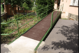 Ramp to a public building